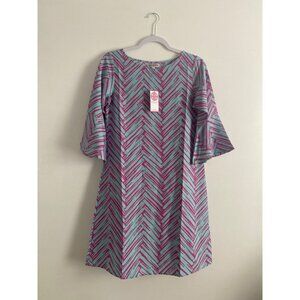 NWT Buckhead Betties "Twill Do Pink" Courtney Dress Bell Sleeve Size S